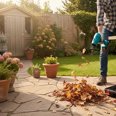 Souffleur de feuilles sur batterie