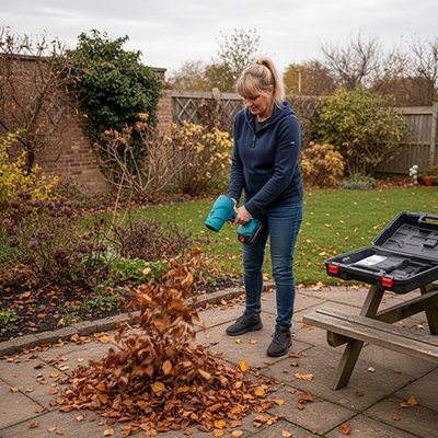 Souffleur de feuilles sur batterie